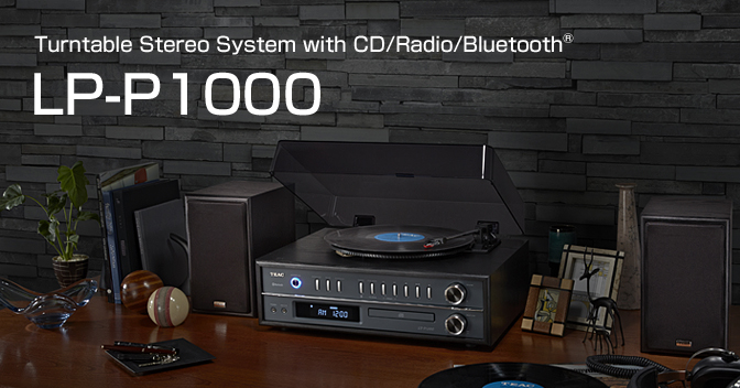 LP-P1000 - Turntable Stereo System with CD, Radio & Bluetooth;